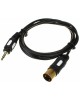 Кабель DIN REXANT (17-2502) ШНУР DIN 5 PIN - STEREO 3,5 ММ, ДЛИНА 1,5 МЕТРА (GOLD)