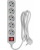PC PET Сетевой фильтр AP01006-E-G 1.8м (5 розеток) серый (пакет ПЭ)