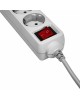 PC PET Сетевой фильтр AP01006-E-G 1.8м (5 розеток) серый (пакет ПЭ)