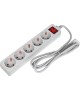 PC PET Сетевой фильтр AP01006-E-G 1.8м (5 розеток) серый (пакет ПЭ)